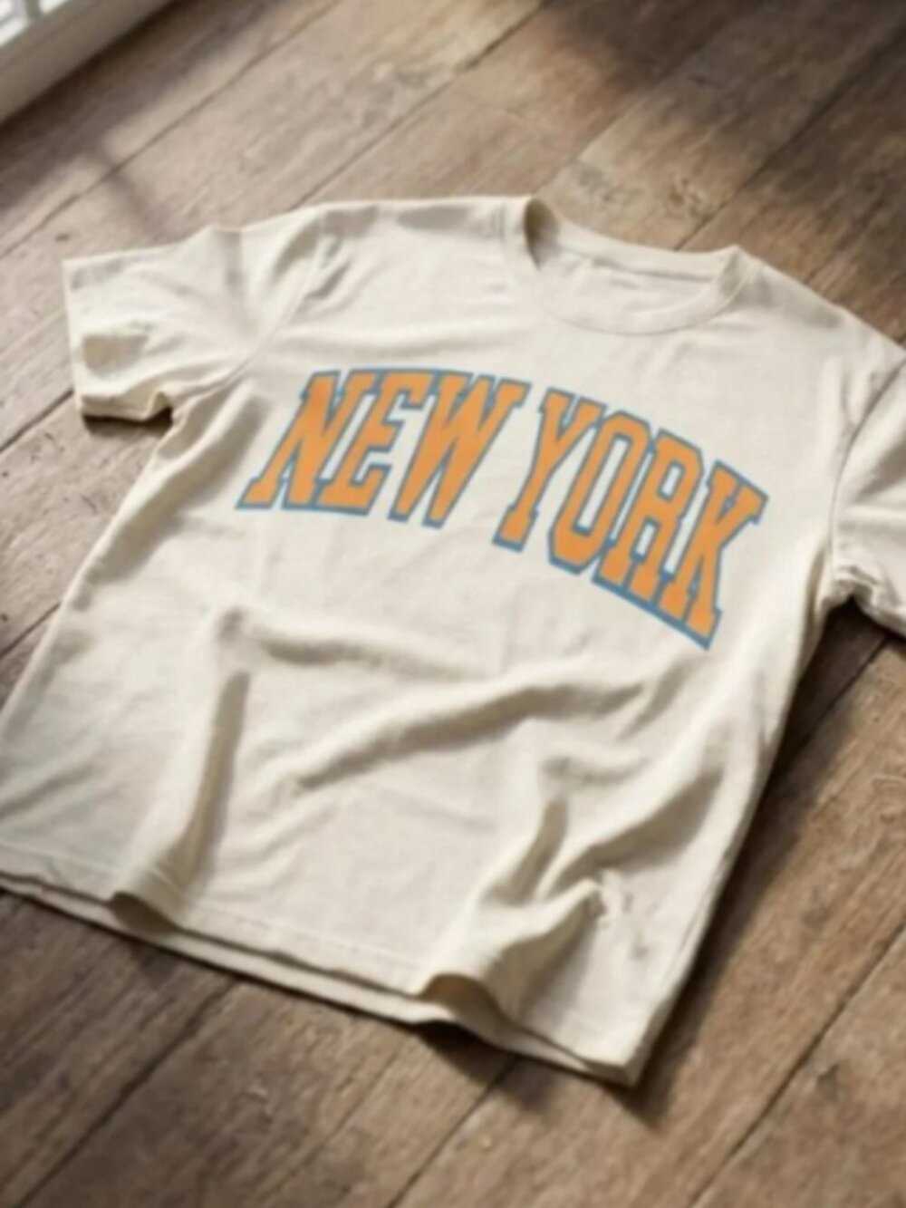 New York Knicks Vintage Retro Varsity Graphic Tee Y2K Streetwear Shirt